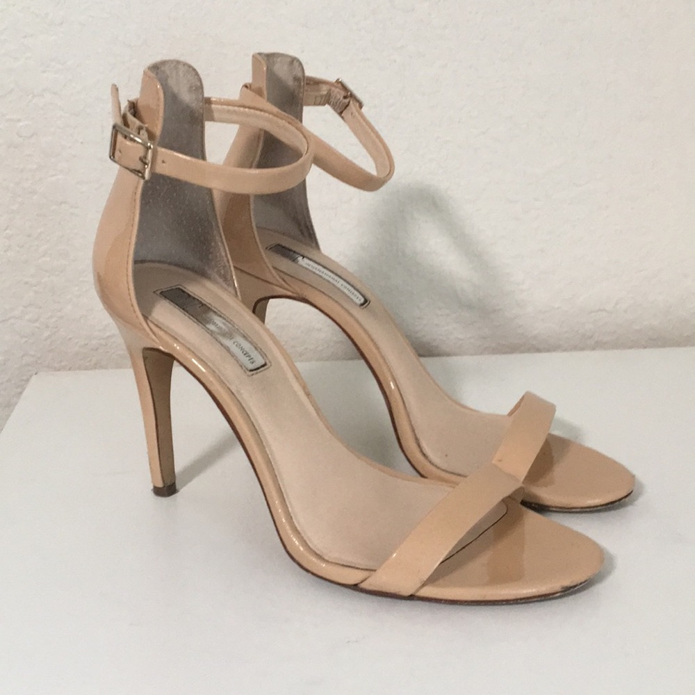 Nude sandal heels